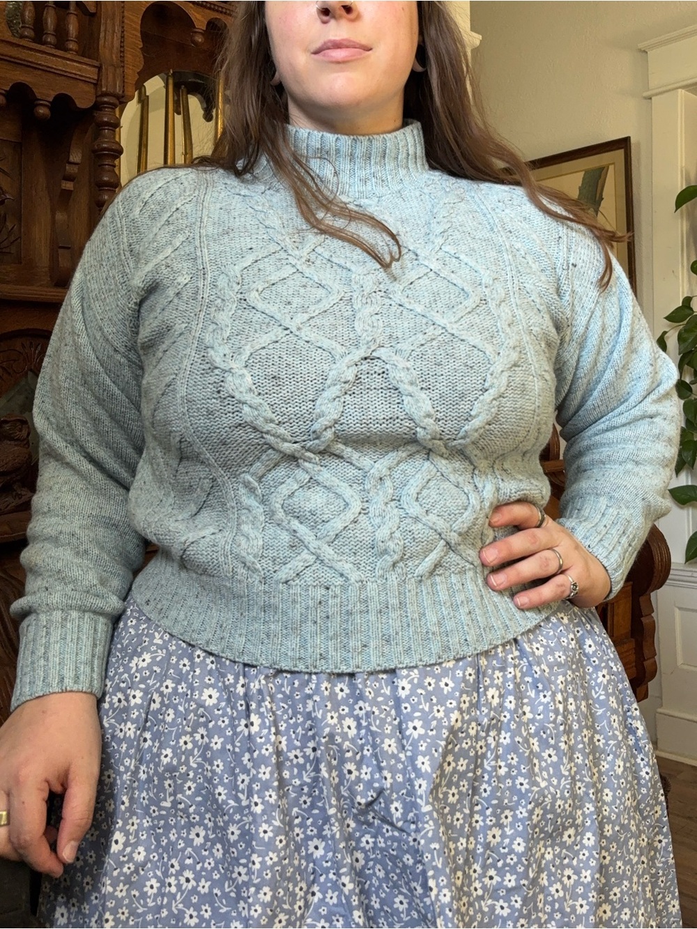 Beautiful vintage 80s baby blue sweater